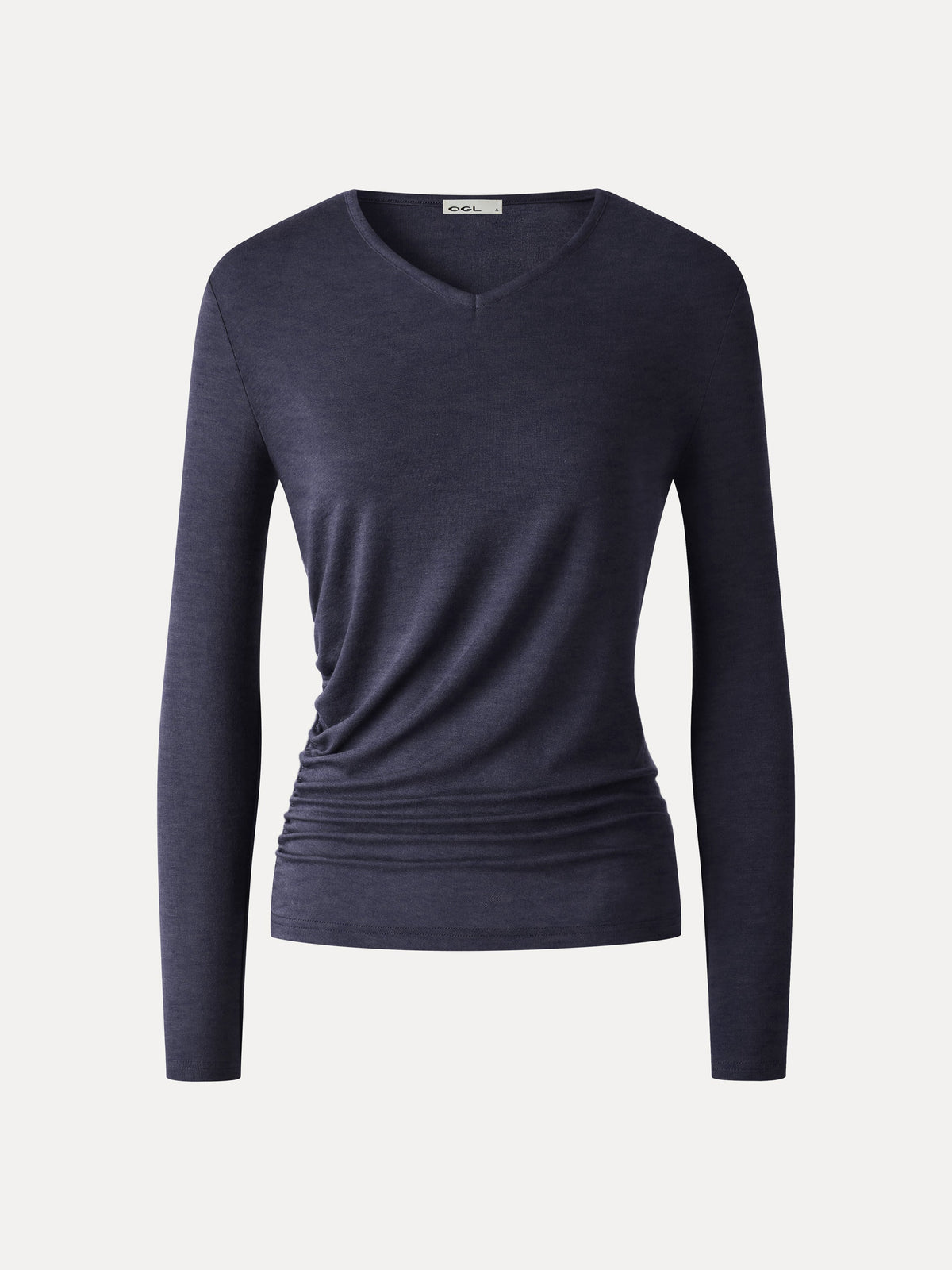 LiteWarm V-Neck Long Sleeve Ruched Top — original photo 20