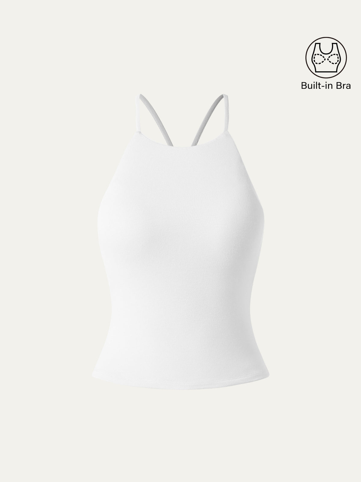 Tie Back Bandless Crop Built-In Bra Tank Top — original photo 11