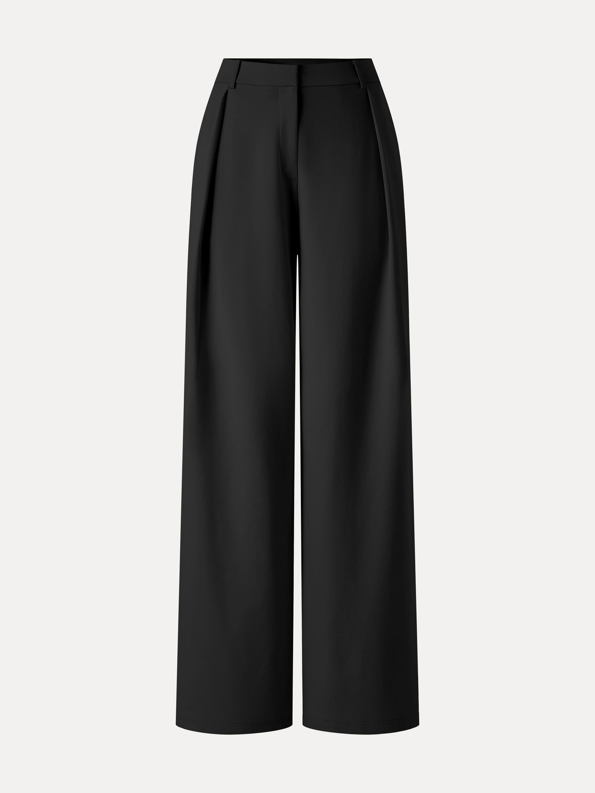 Not-See-Thru High-Rise Wide-Leg Pants with Pockets — original photo 10