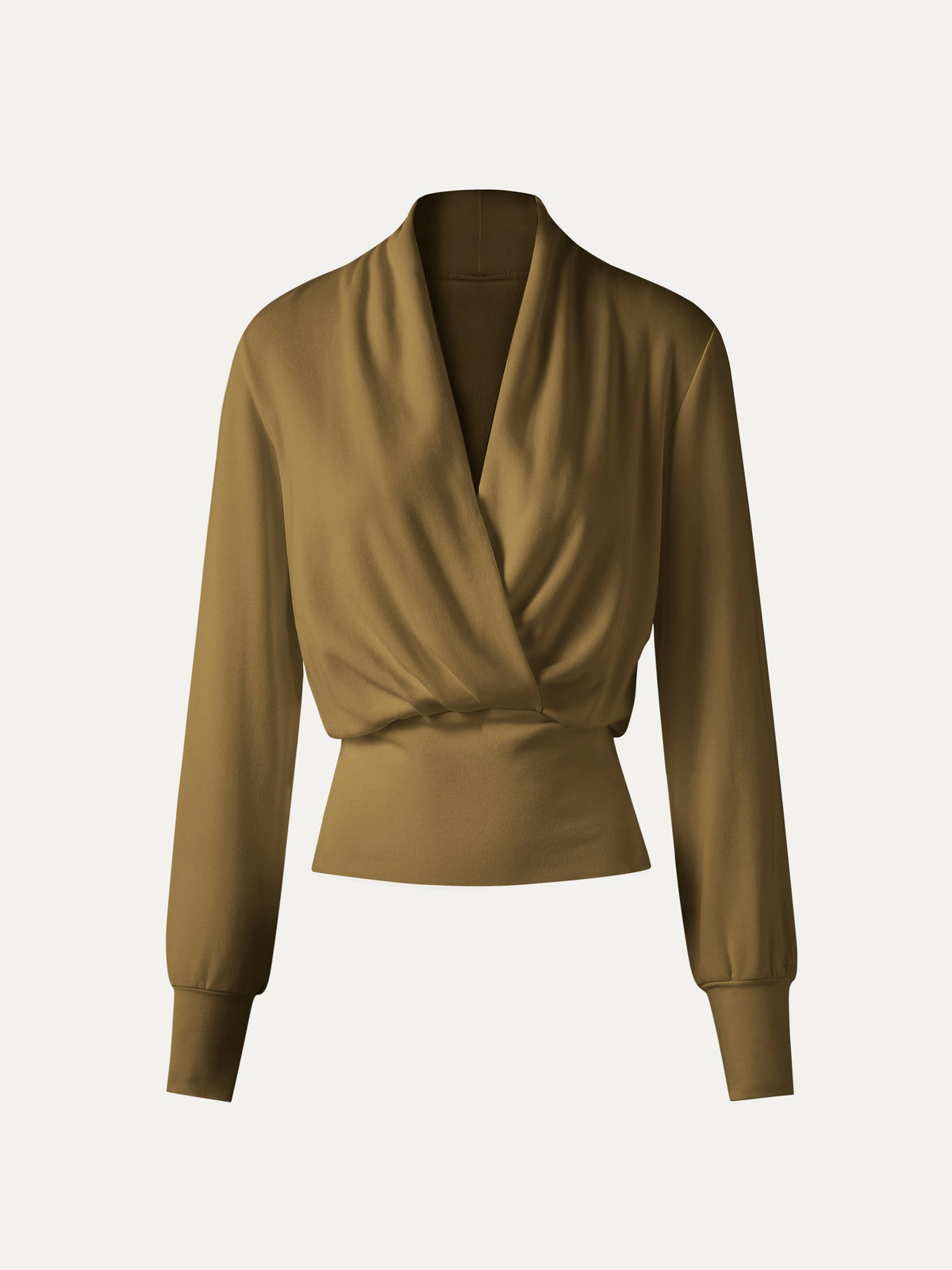 LiteWarm Surplice Long Sleeve Banded Hem Top — original photo 19