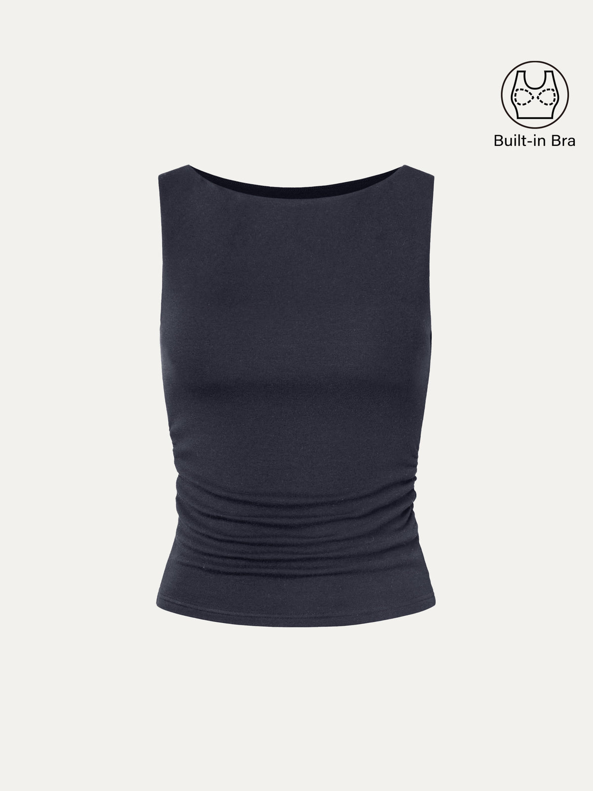 LiteWarm Boat Neck Built-In Bra Tank Top — original photo 20