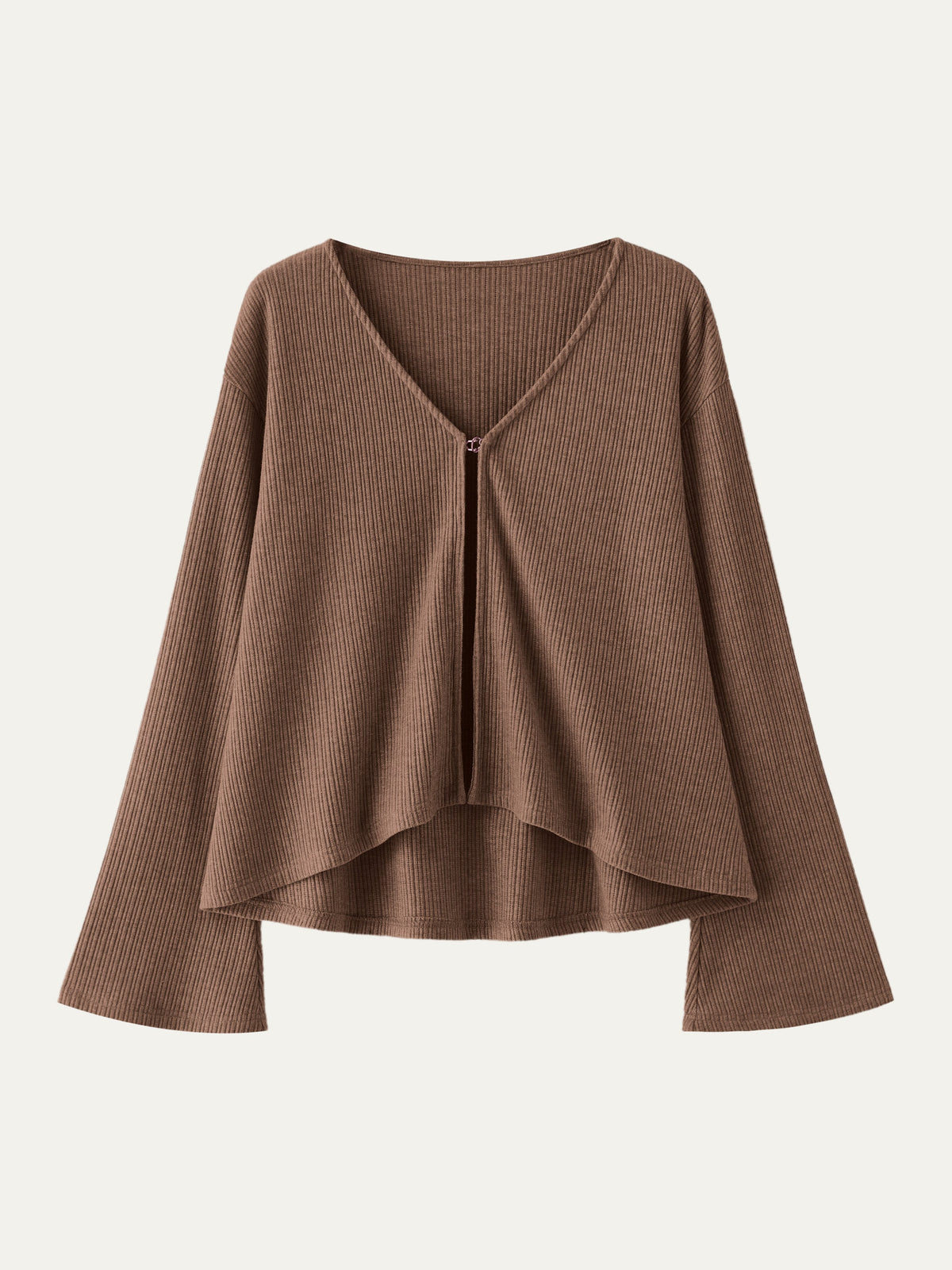V Neck Flare Long Sleeve Cardigan — original photo 15