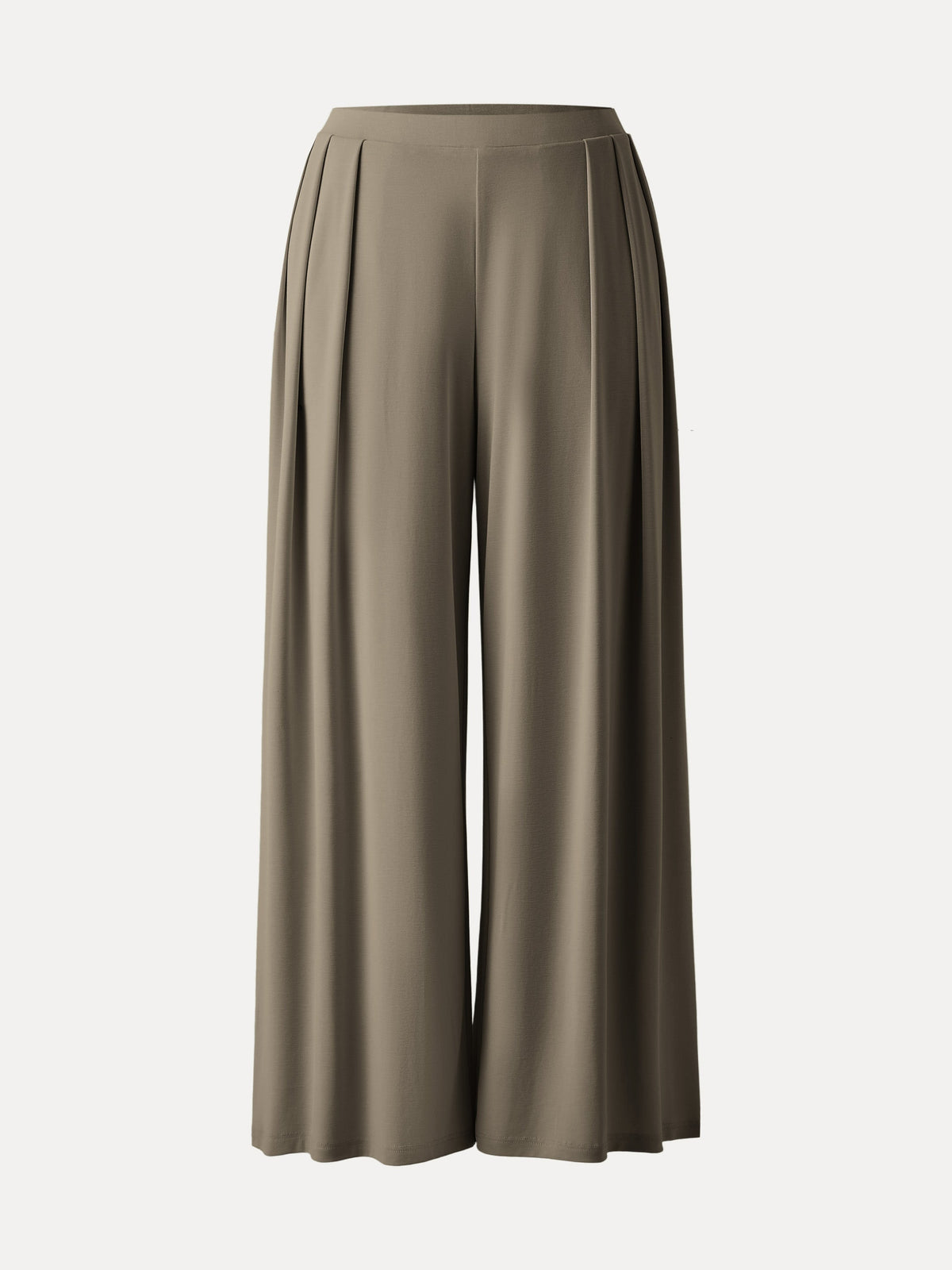 Sandwashed Mid Rise Pleated Wide Leg Palazzo Pant with Pockets — original photo 10