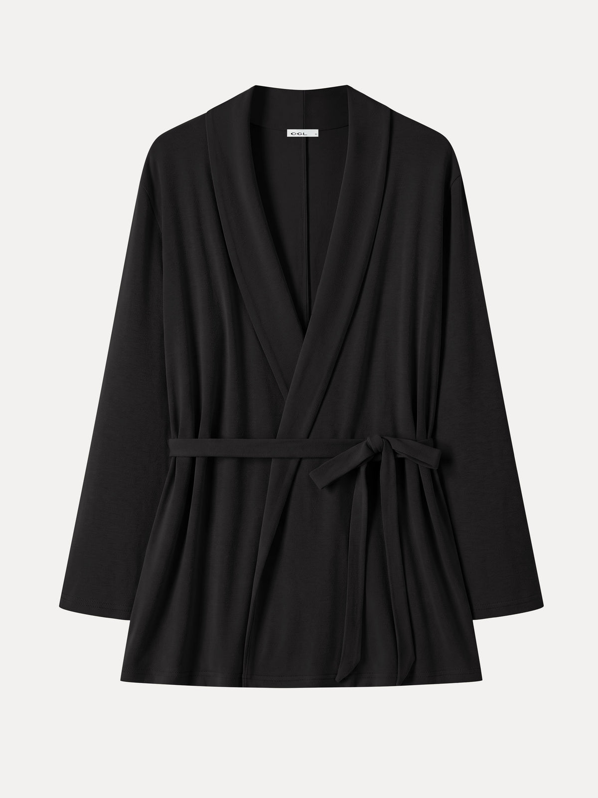 LiteWarm Lapel Long Sleeve Belted Cardigan — original photo 9