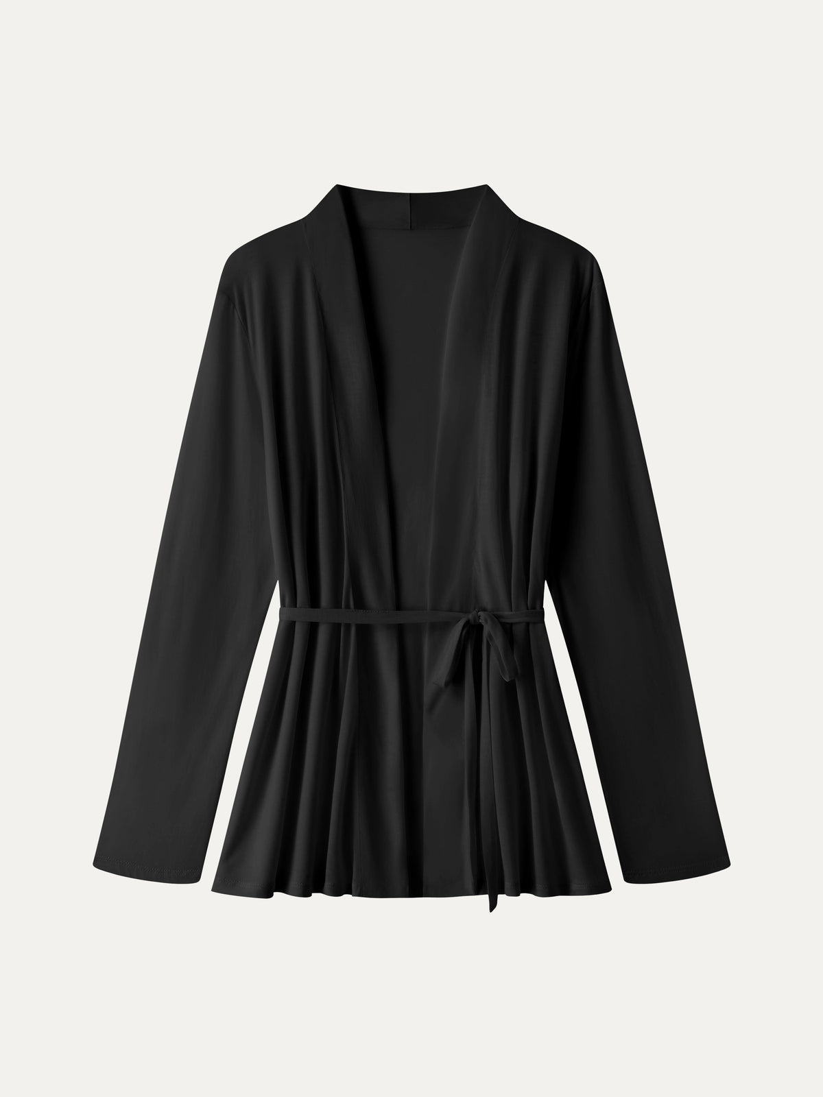 Airy Soft Open Front Cardigan with Tie — original photo 7