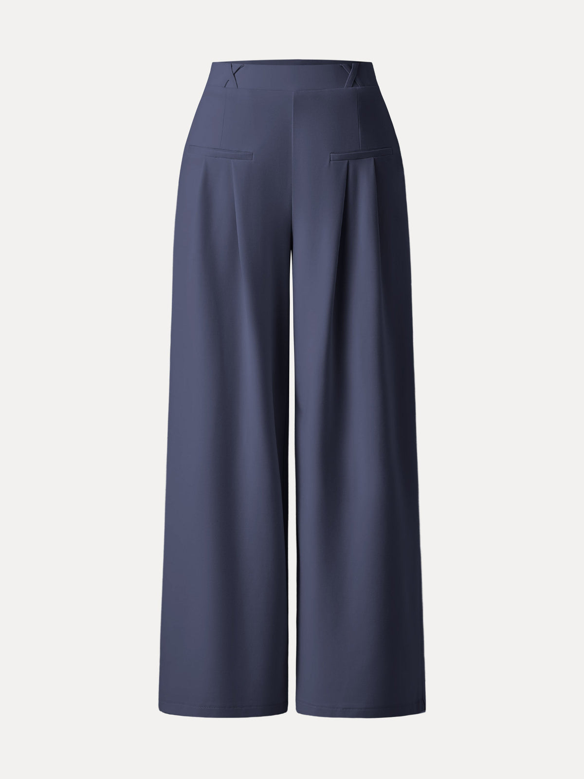 Drapey Bamboo Ponte Mid Rise Wide Leg Trouser with Pockets — original photo 10