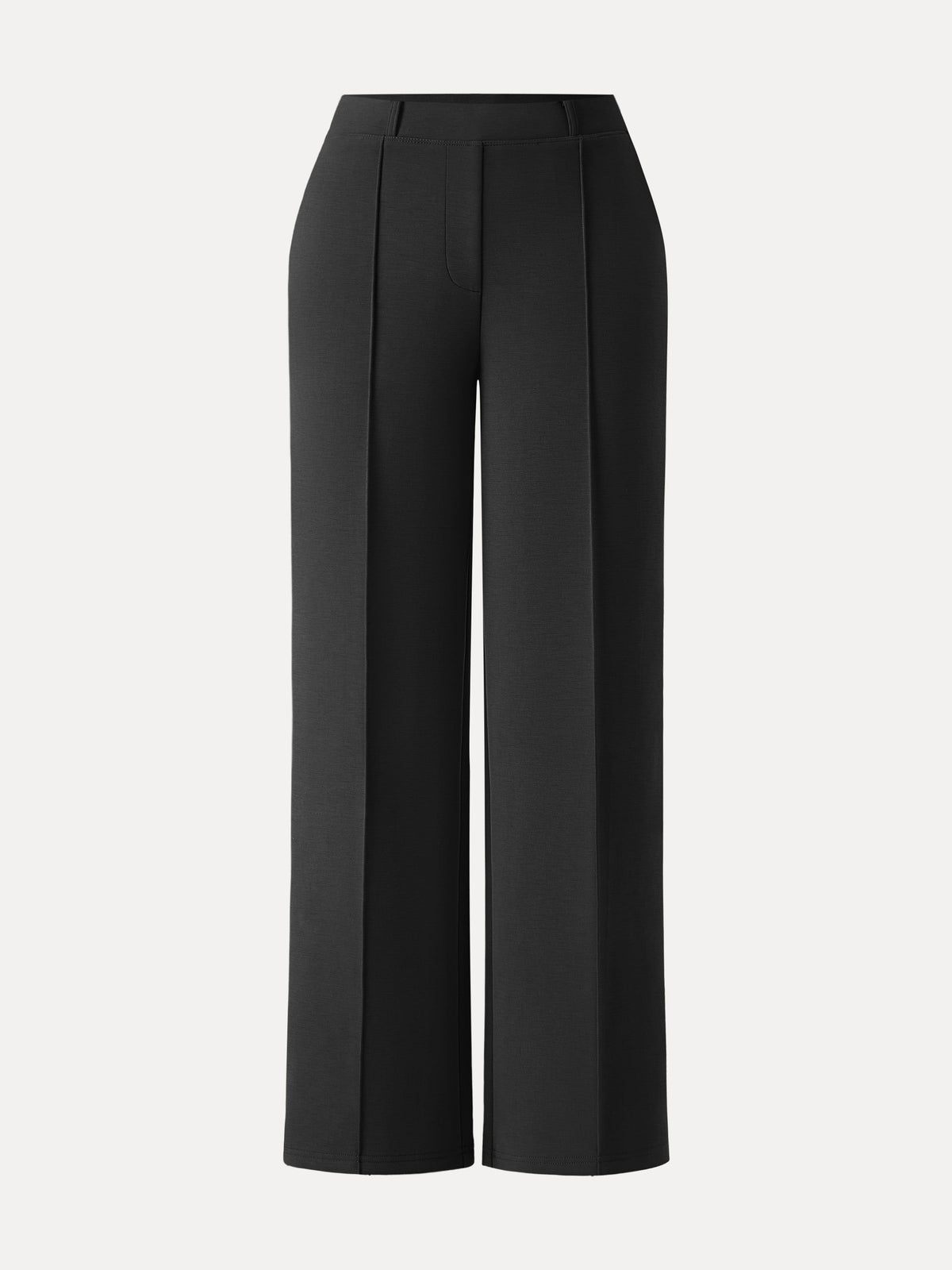 Wrinkle-Resistant Mid Rise Straight Leg Pants with Pockets — original photo 17