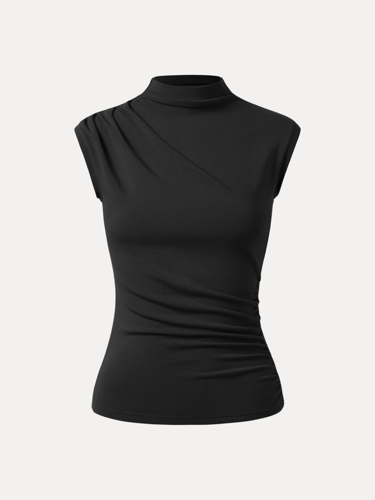 ProWarm Mock Neck Sleeveless Ruched Top — original photo 18