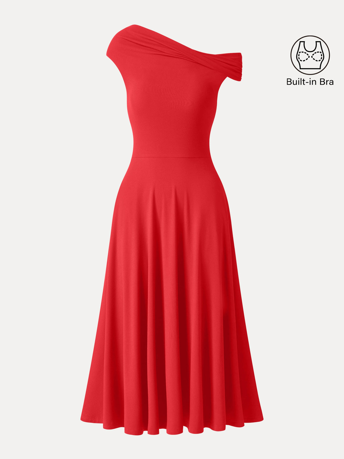 SkinKiss Multi-Wear Midi Built-In Bra Dress with Pockets — original photo 10