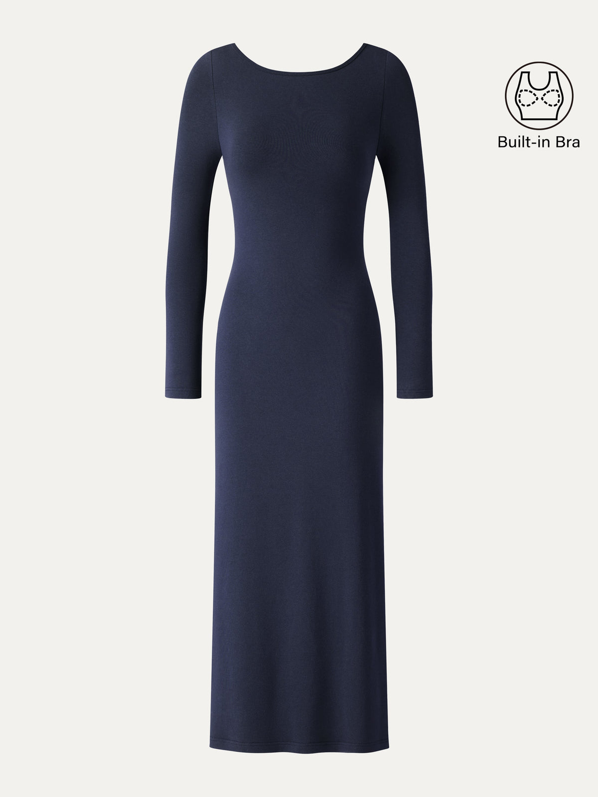 ProWarm Boatneck Open-Back Midi Built-In Bra Dress — original photo 12