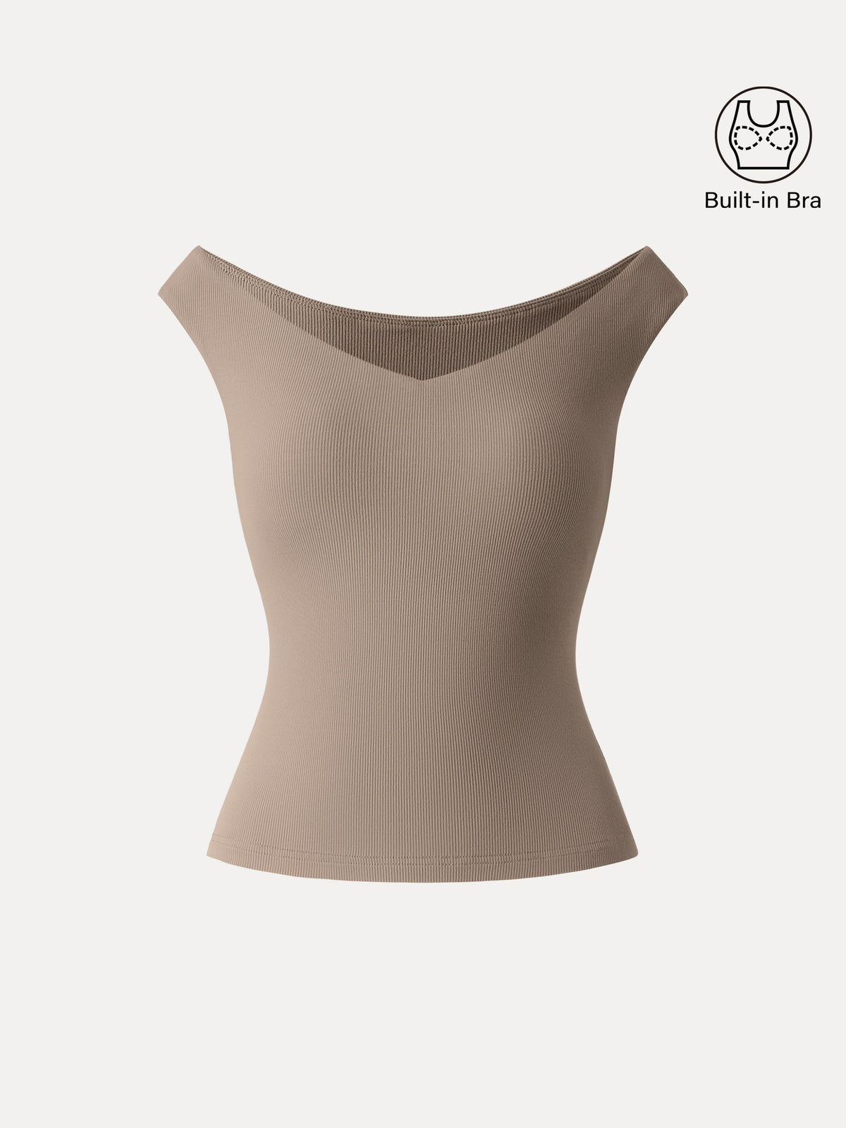 Essential V-neck New Airy Built-In Bra Top — original photo 8