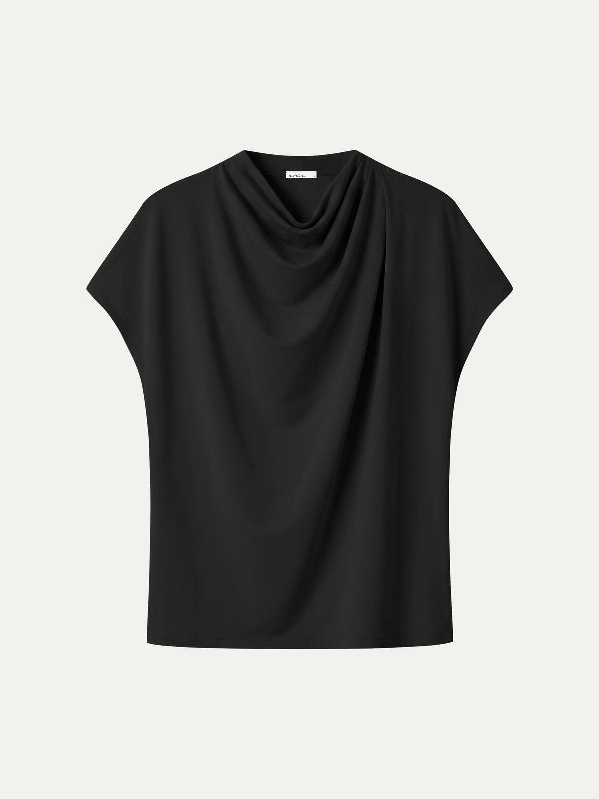 LiteWarm Draped Mock Neck Cap Sleeve Top — original photo 14