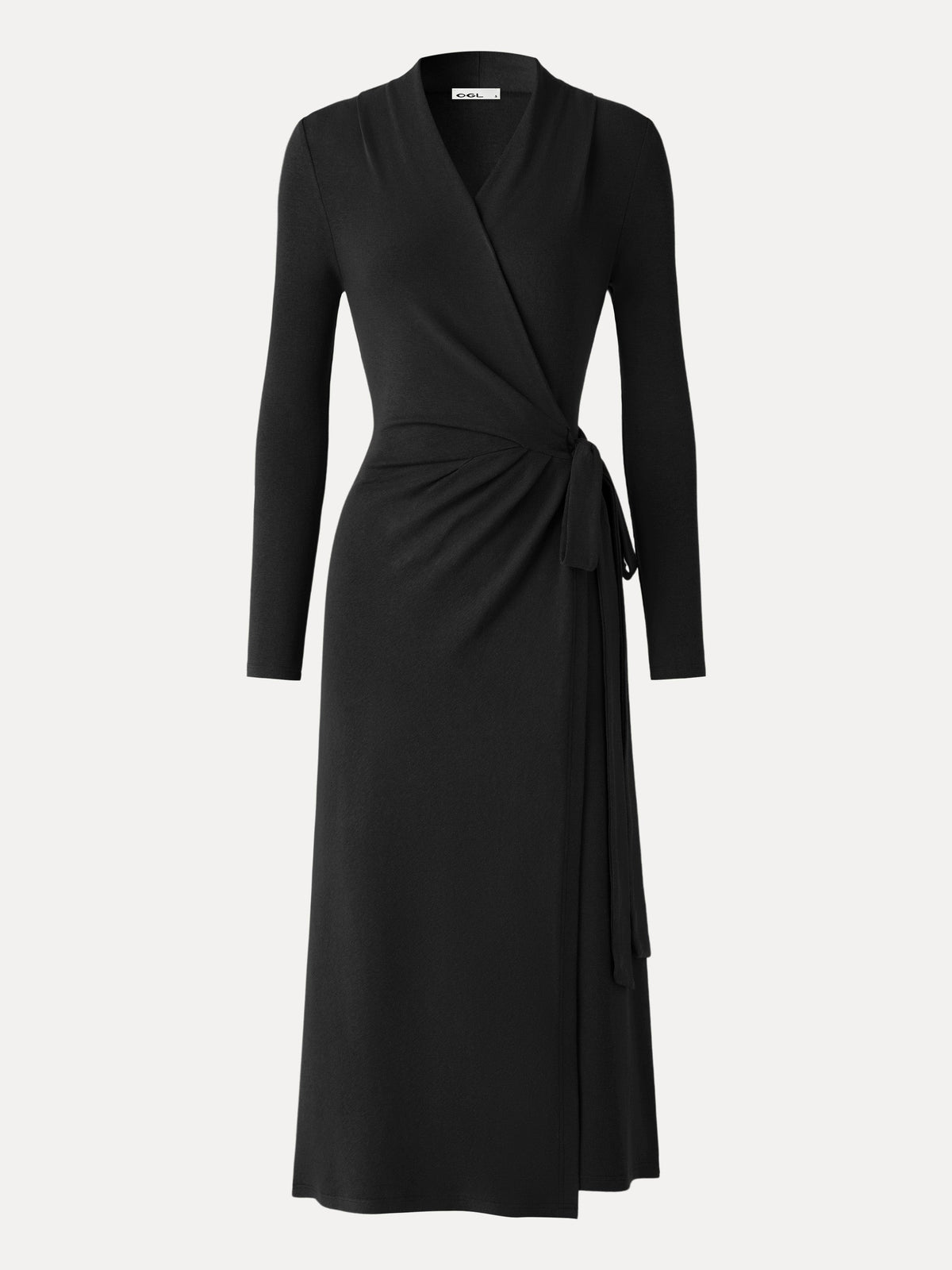 LiteWarm Classic Long Sleeve Midi Wrap Dress — original photo 13