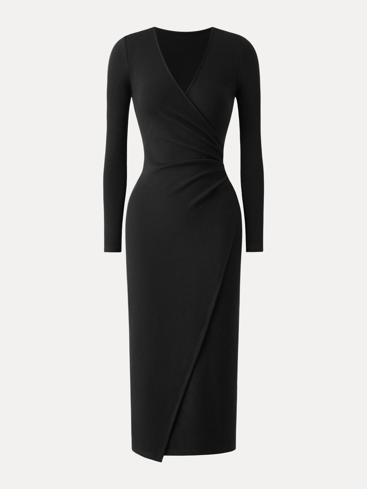ProWarm Surplice Long Sleeve Tucked Dress — original photo 11
