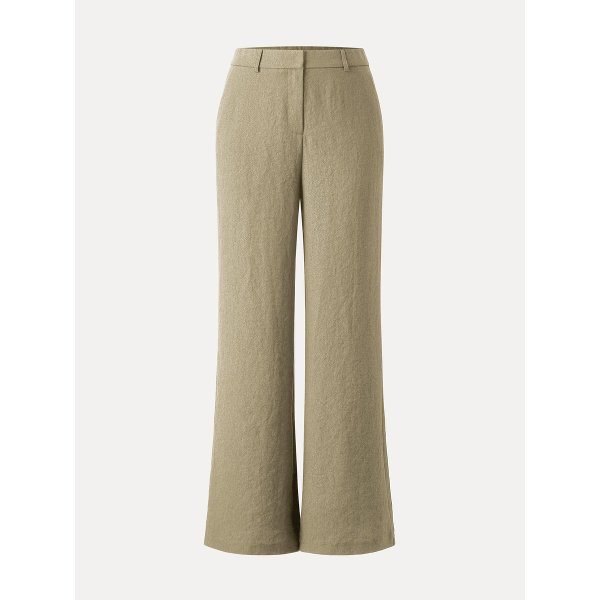 European Linen-Like Mid Rise Flared Pant with Pockets — original photo 10