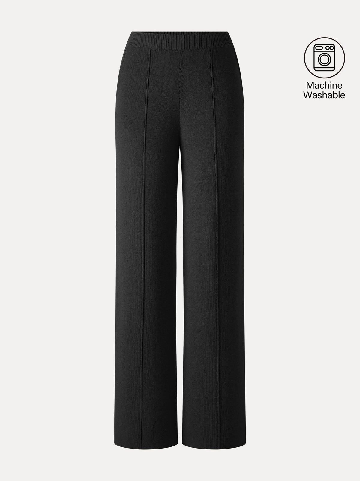 Merino Blend High-Rise Pintuck Wide-Leg Pants with Pockets — original photo 12