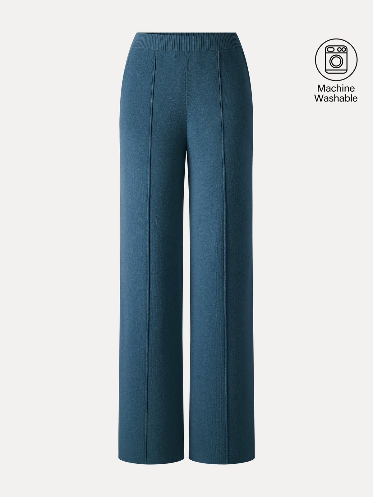 Merino Blend High-Rise Pintuck Wide-Leg Pants with Pockets — original photo 10