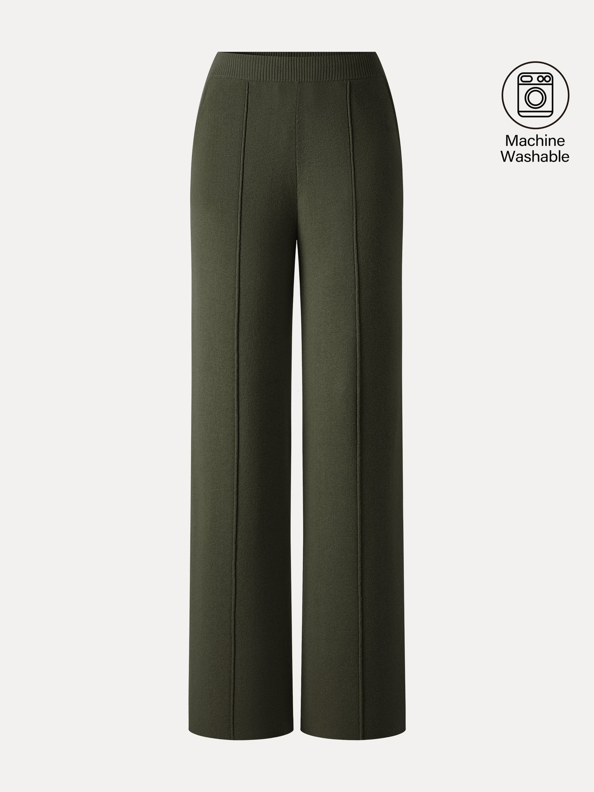 Merino Blend High-Rise Pintuck Wide-Leg Pants with Pockets — original photo 11
