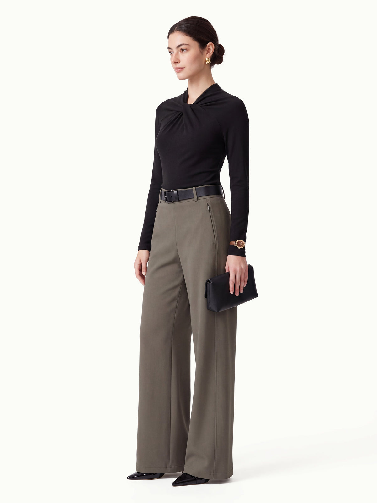 LiteWarm Twisted V-Neck Long Sleeve Top — original photo 13