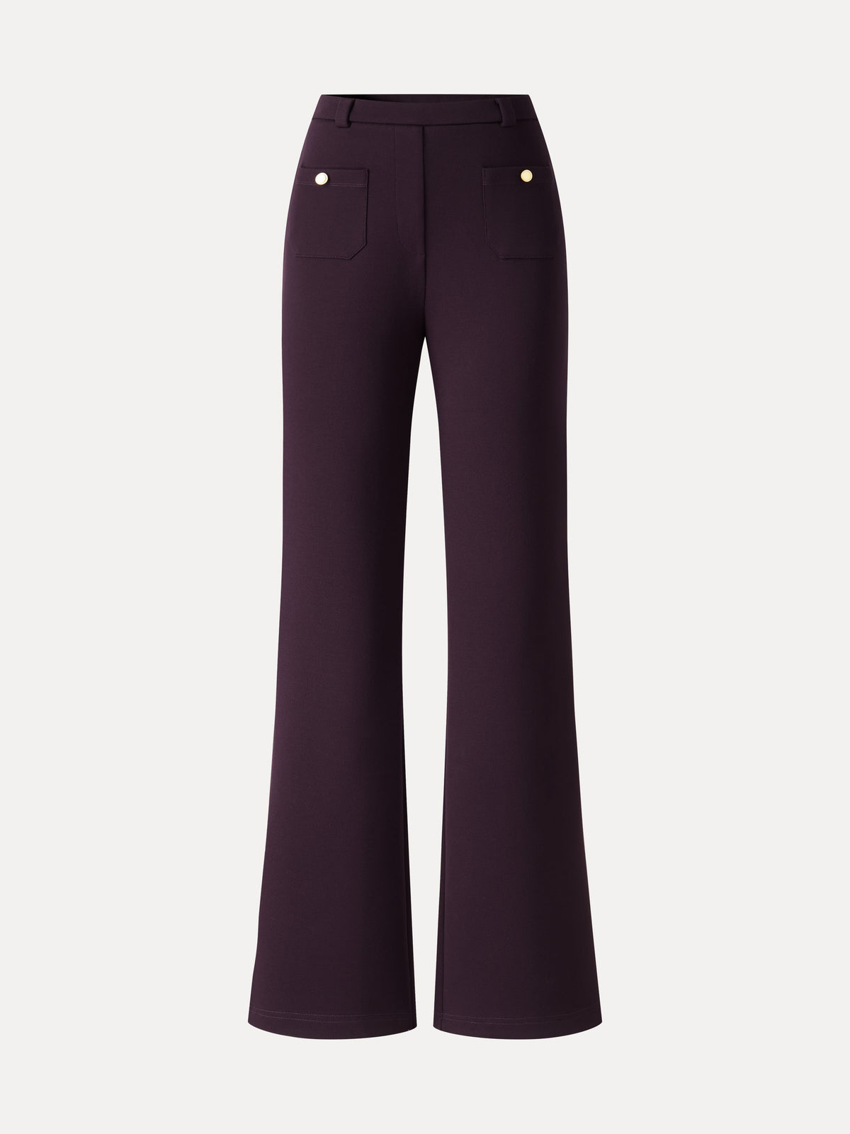 Bamboo-Blend Mid-Rise Flared Pants with Pockets — original photo 6