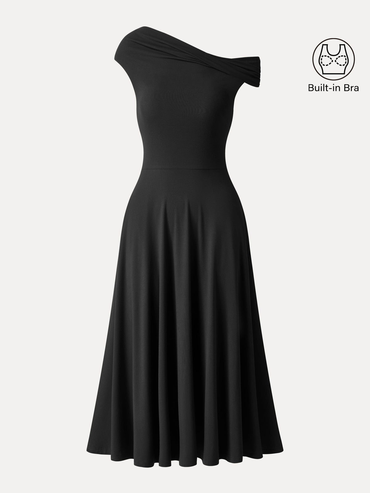 SkinKiss Multi-Wear Midi Built-In Bra Dress with Pockets — original photo 9