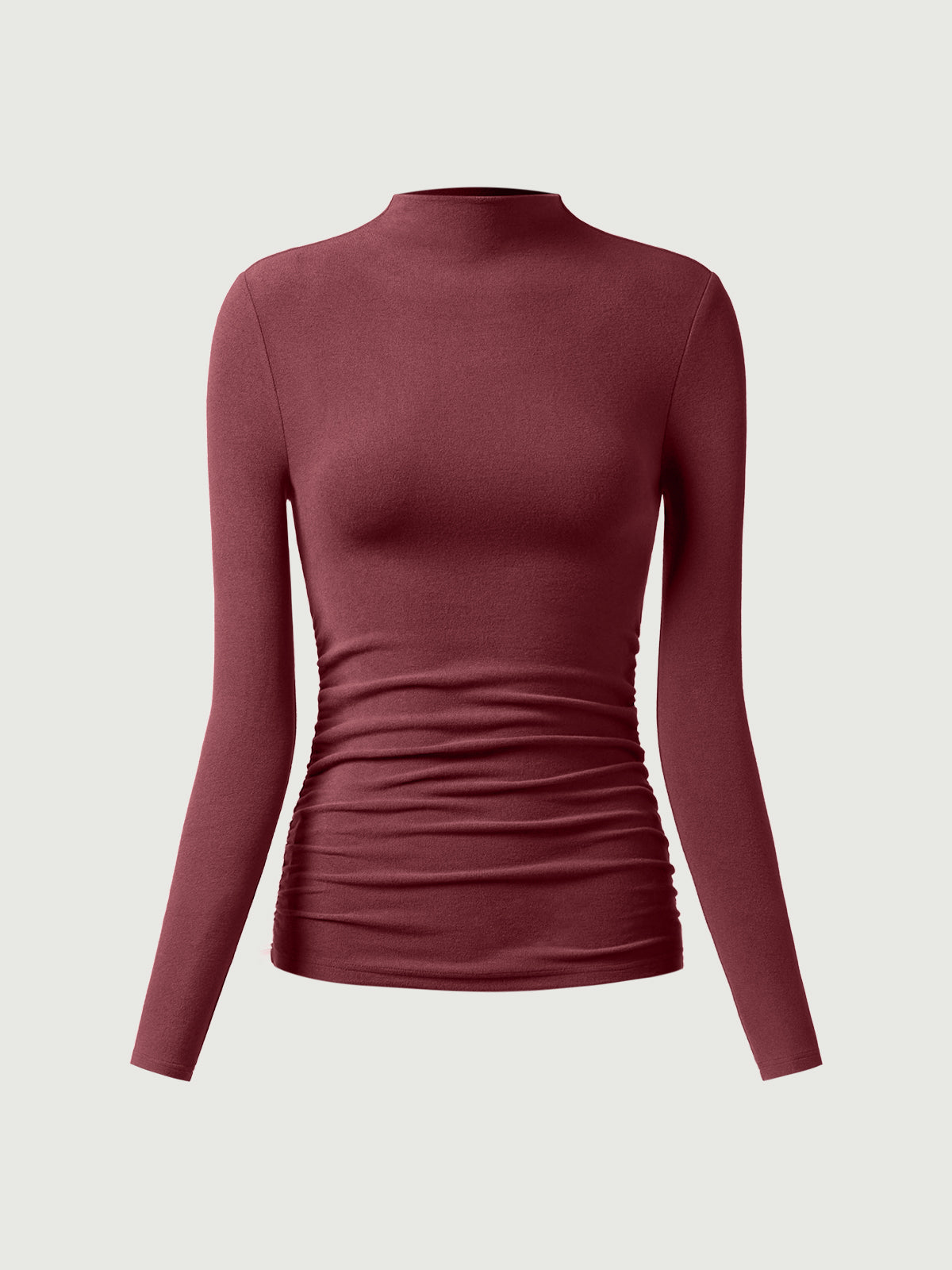 ProWarm Ruched Sides Tuckable Mockneck Top — original photo 18