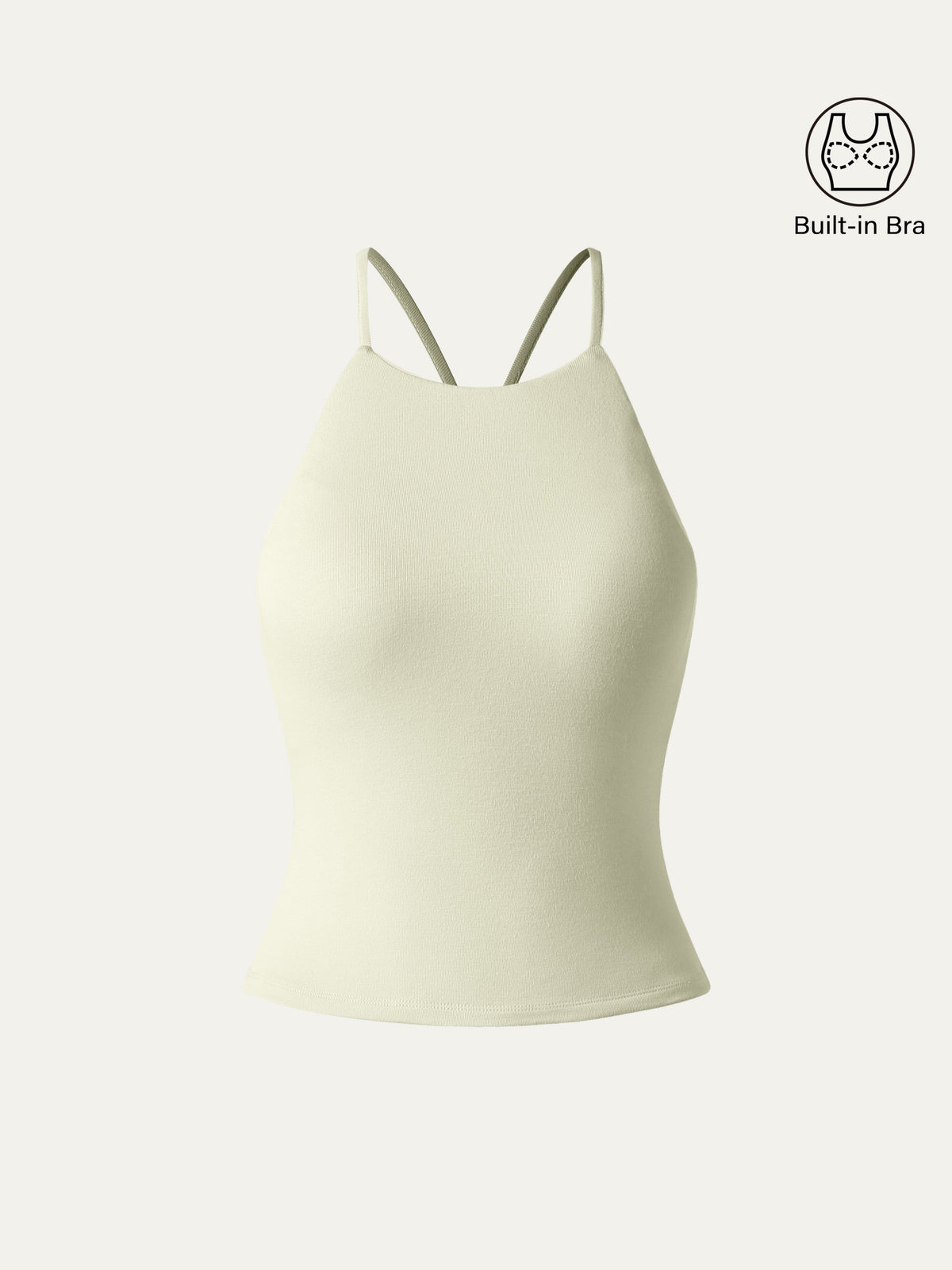 Tie Back Bandless Crop Built-In Bra Tank Top — original photo 6
