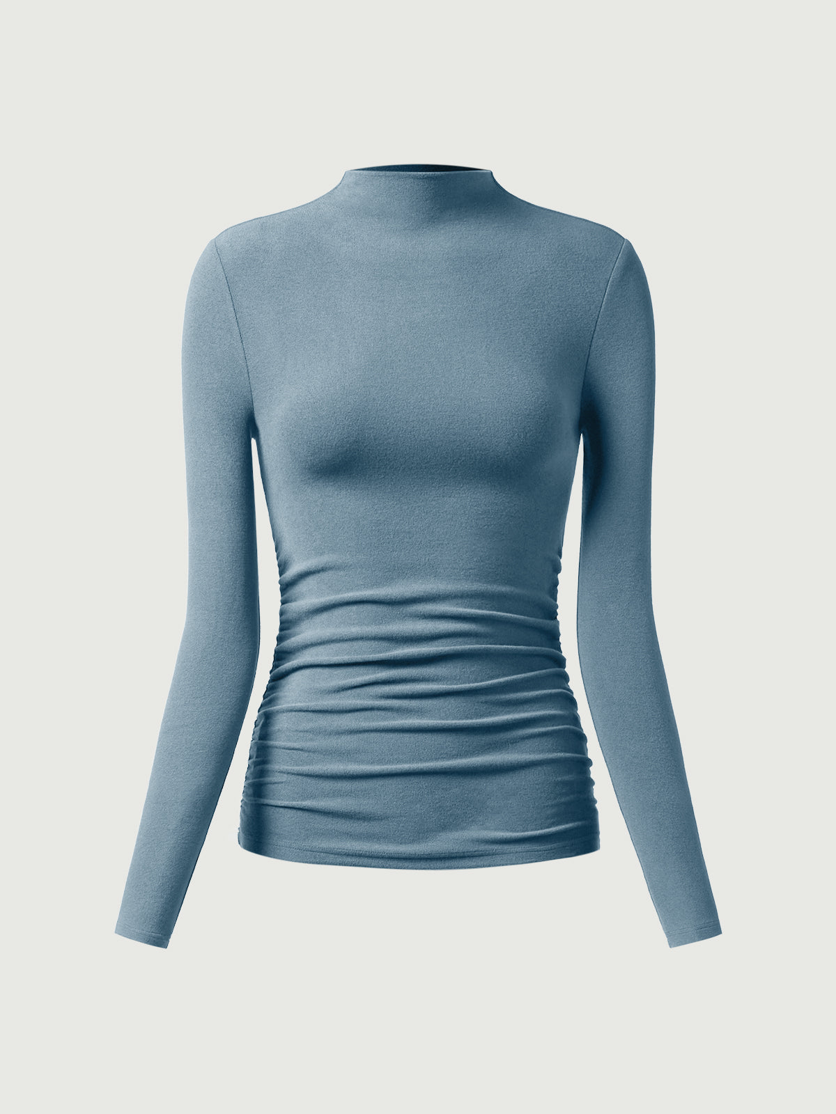 ProWarm Ruched Sides Tuckable Mockneck Top — original photo 17