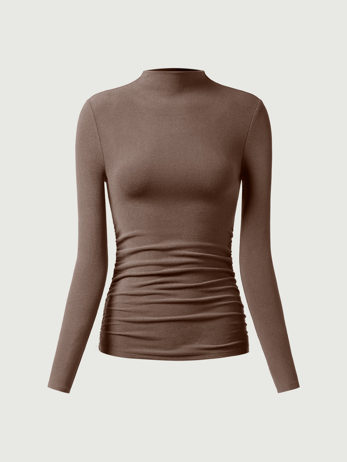 ProWarm Ruched Sides Tuckable Mockneck Top — original photo 16