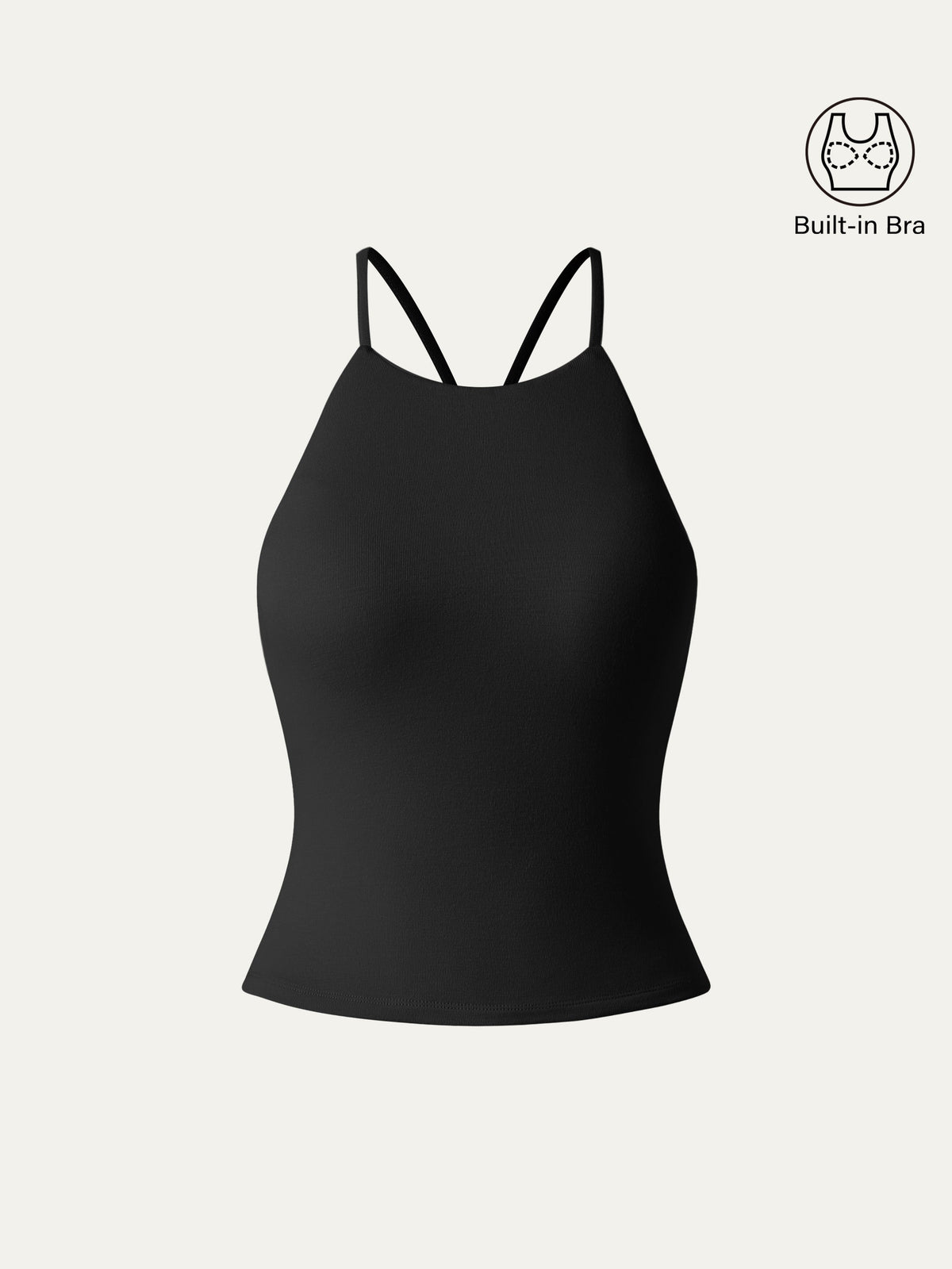 Tie Back Bandless Crop Built-In Bra Tank Top — original photo 10