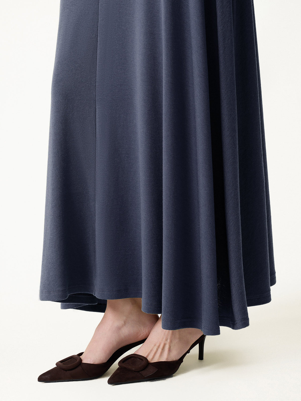 LiteWarm Lyocell-Cashmere Blend Mid-Rise Umbrella Maxi Skirt — original photo 6
