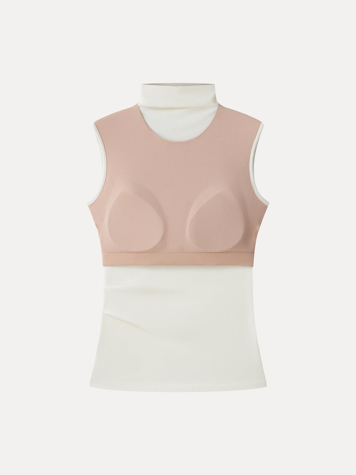 LiteWarm Mock Neck Sleeveless Ruched Built-In Bra Top — original photo 7