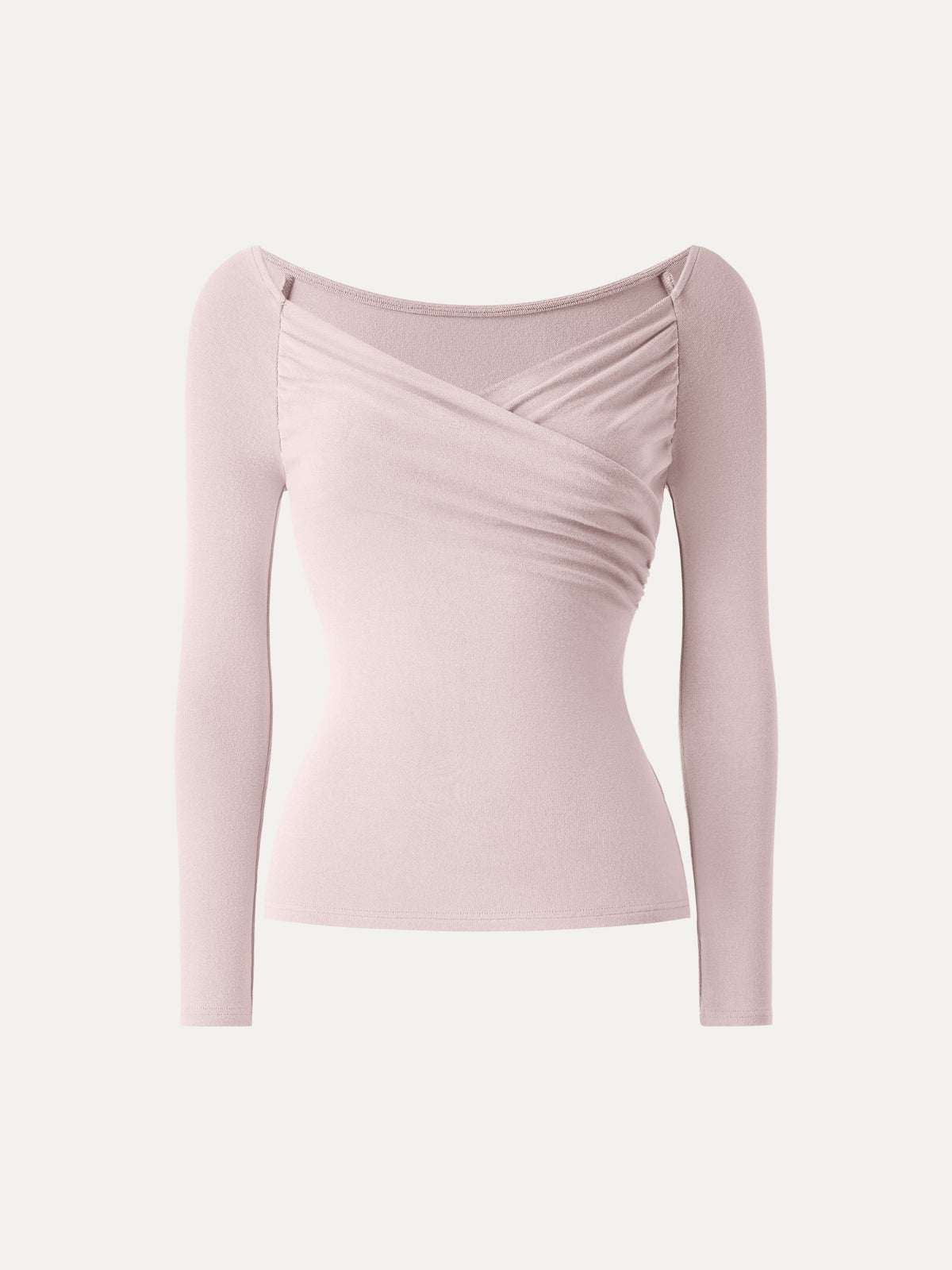 LiteWarm Surplice Ruched Long Sleeve Top — original photo 6