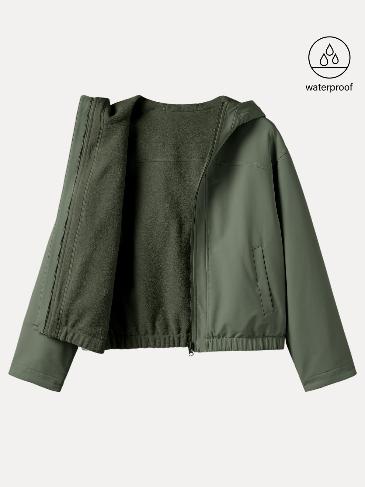 Water-Proof Fleece Reversable Hooded Jacket — original photo 11