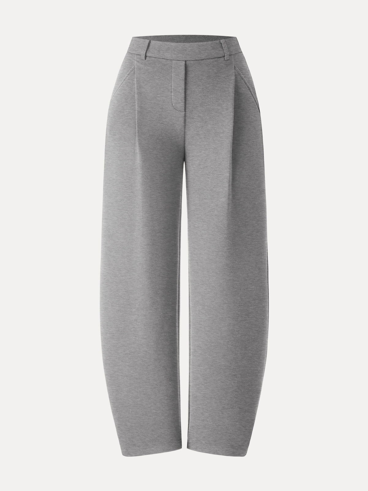 Cozy Knit Mid Rise Barrel Leg Pull-on Pants — original photo 16