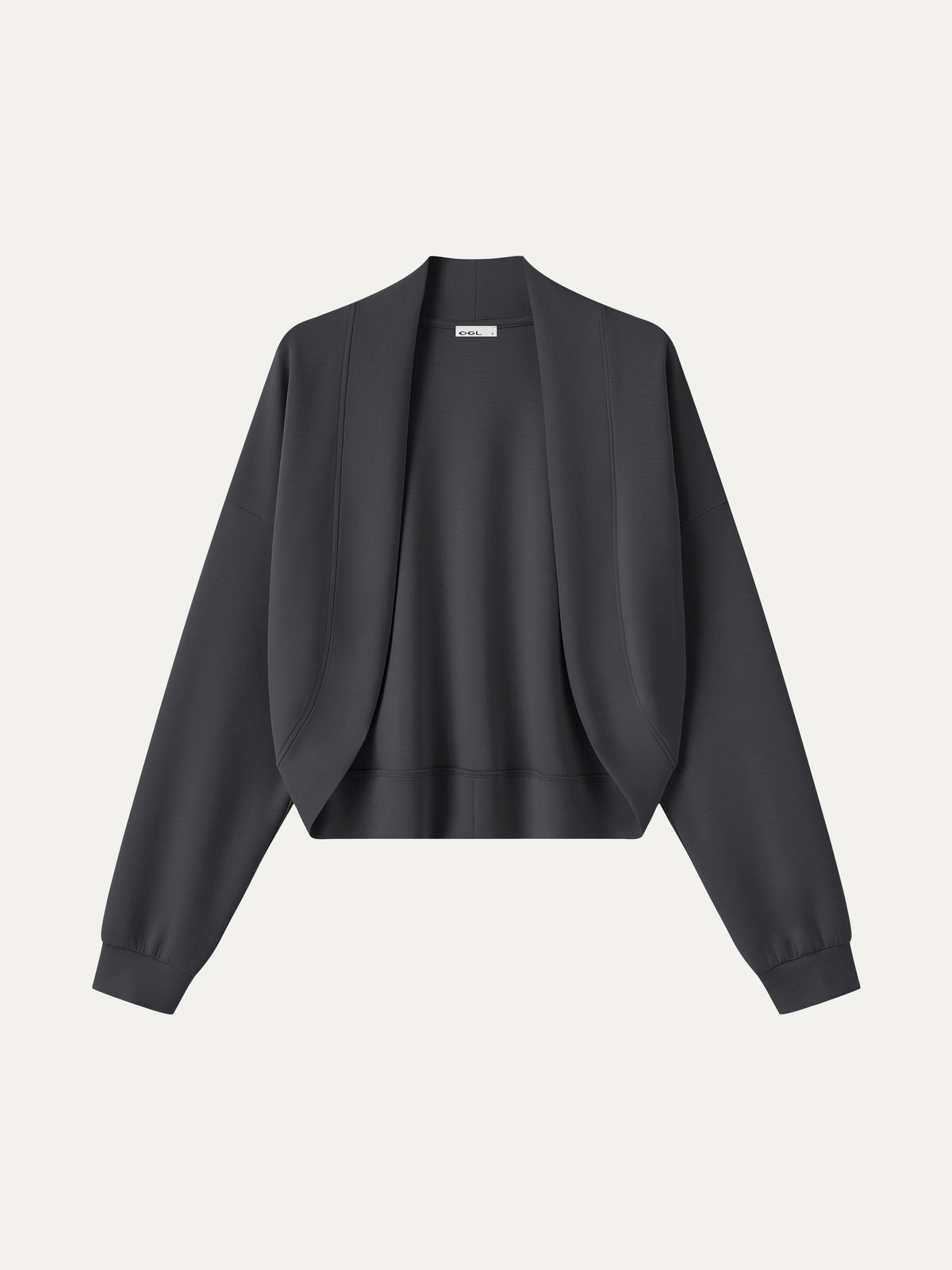 Lyocell Spacer Knit Long Sleeve Drop-Shoulder Shrug Cardigan — original photo 13