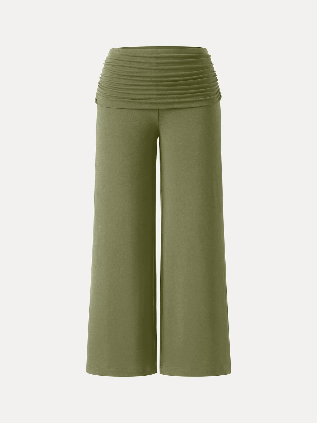 Non-Itchy Wool Blend Drapey Wide Leg Pull-on Pants with Pockets — original photo 12
