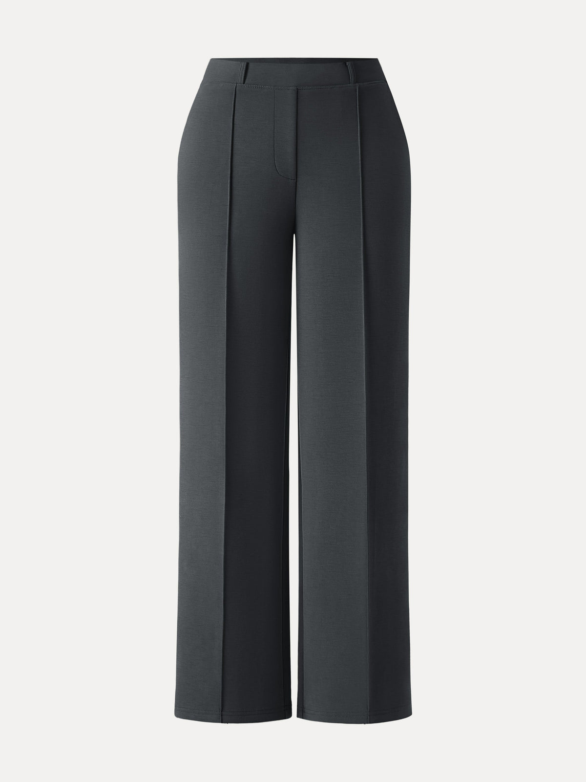 Wrinkle-Resistant Mid Rise Straight Leg Pants with Pockets — original photo 16