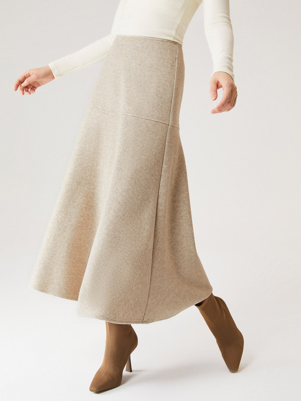 FuzzLuxe Mid-Rise Circle Midi Skirt — original photo 3