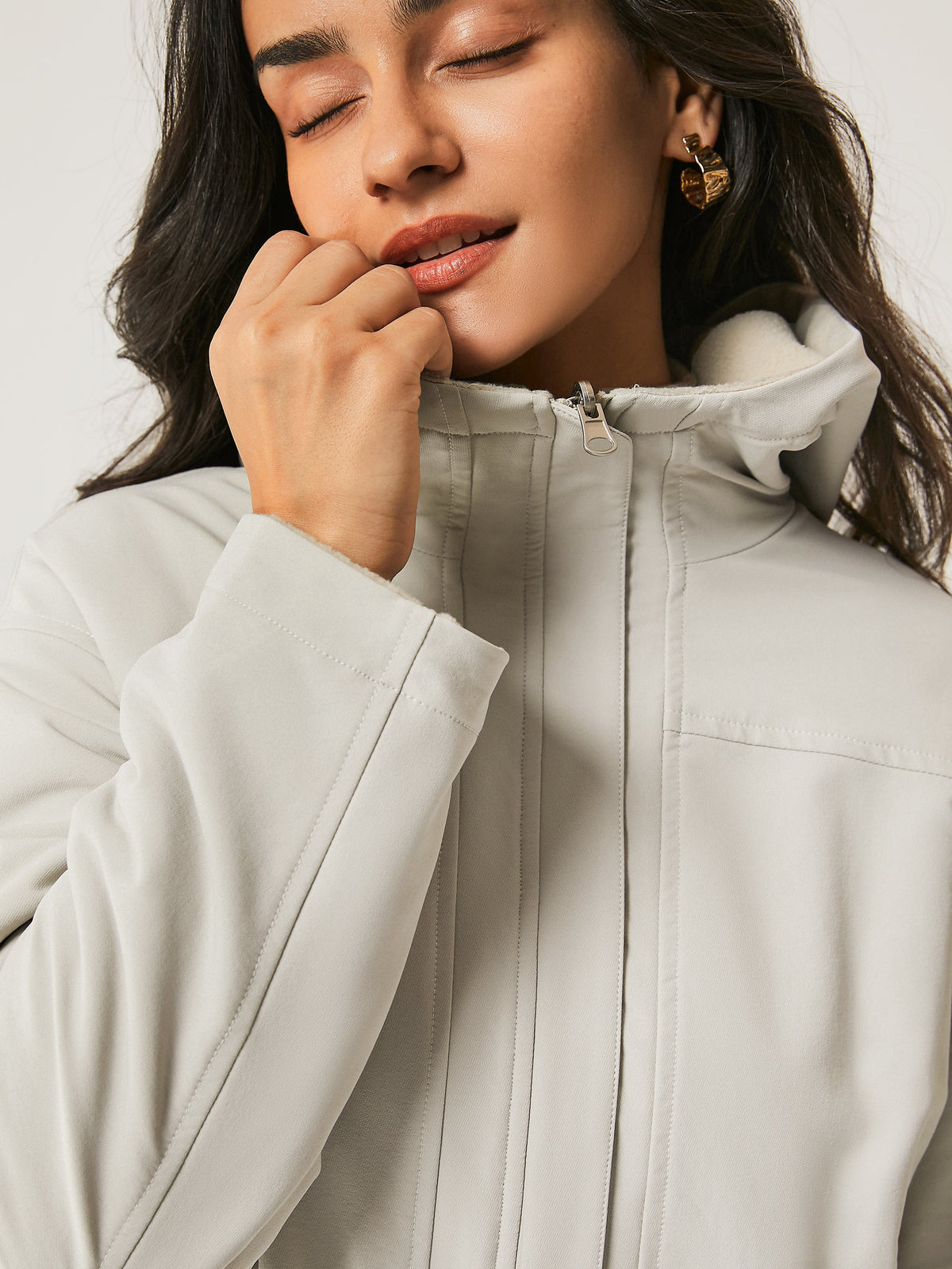 Water-Proof Fleece Reversable Hooded Jacket — original photo 2