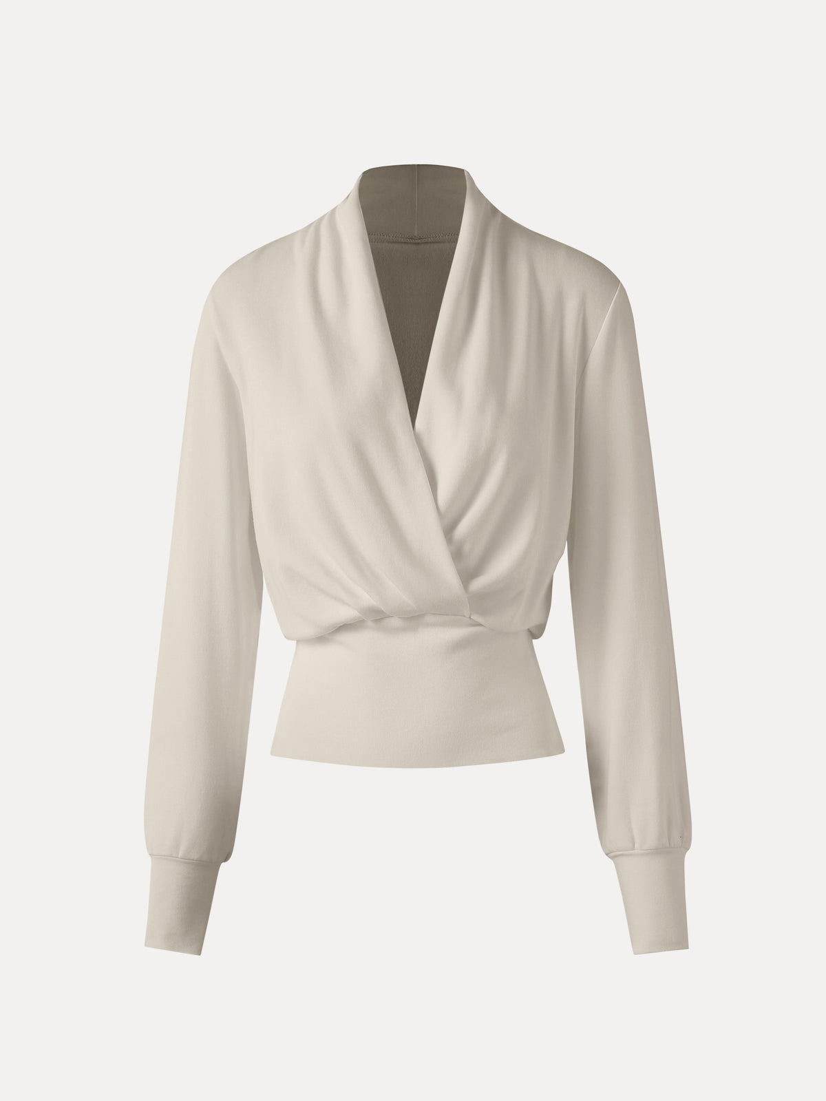 LiteWarm Surplice Long Sleeve Banded Hem Top — original photo 11