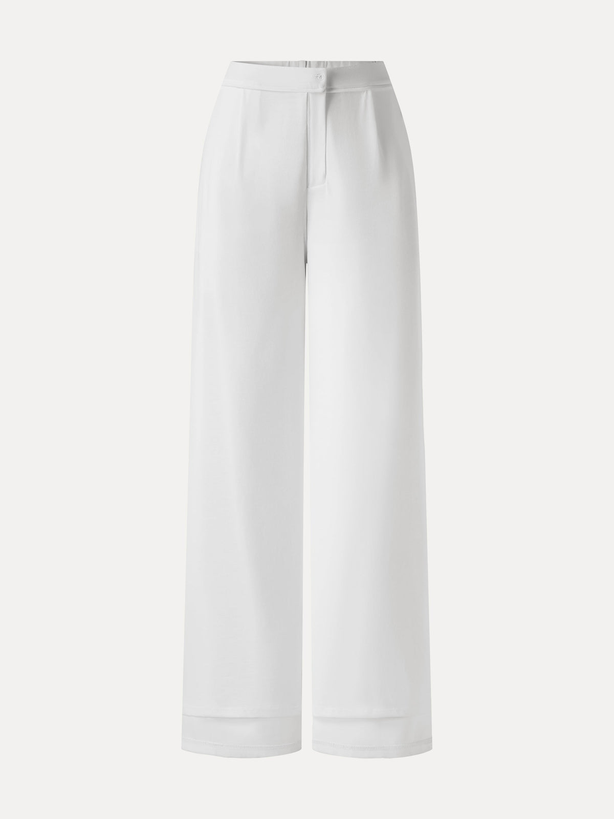 Not-See-Thru High-Rise Wide-Leg Pants with Pockets — original photo 7