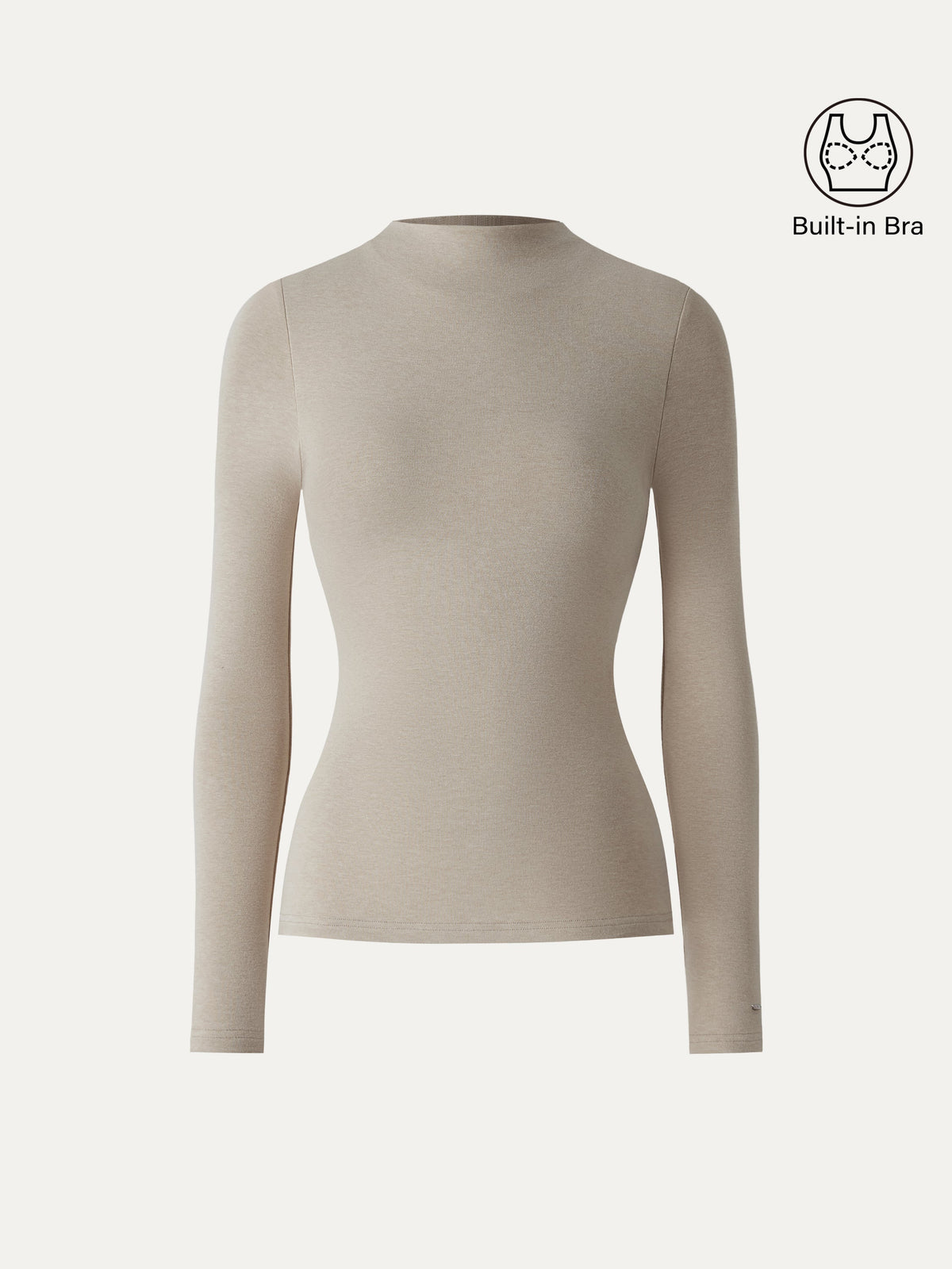 ProWarm Mockneck Long Sleeve Built-In Bra Top — original photo 13