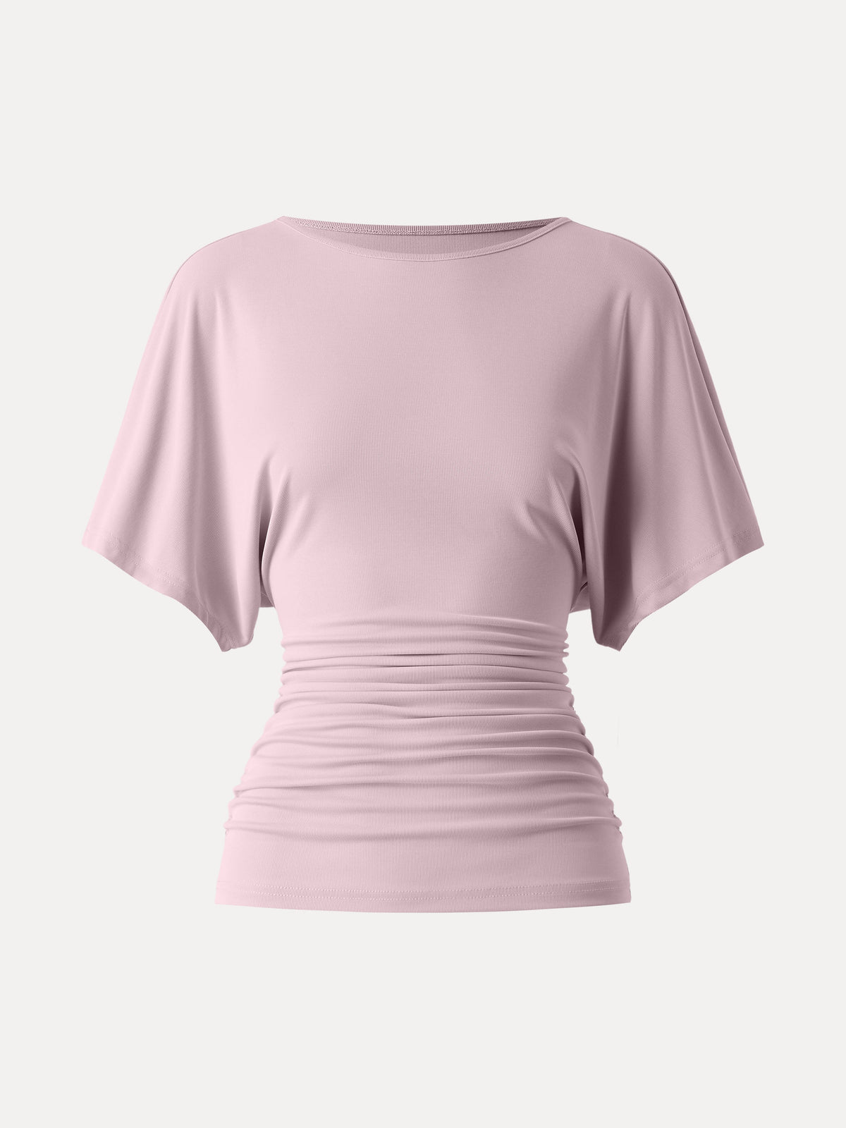 Effortless Boatneck Batwing Sleeve Side Ruched Top — original photo 14