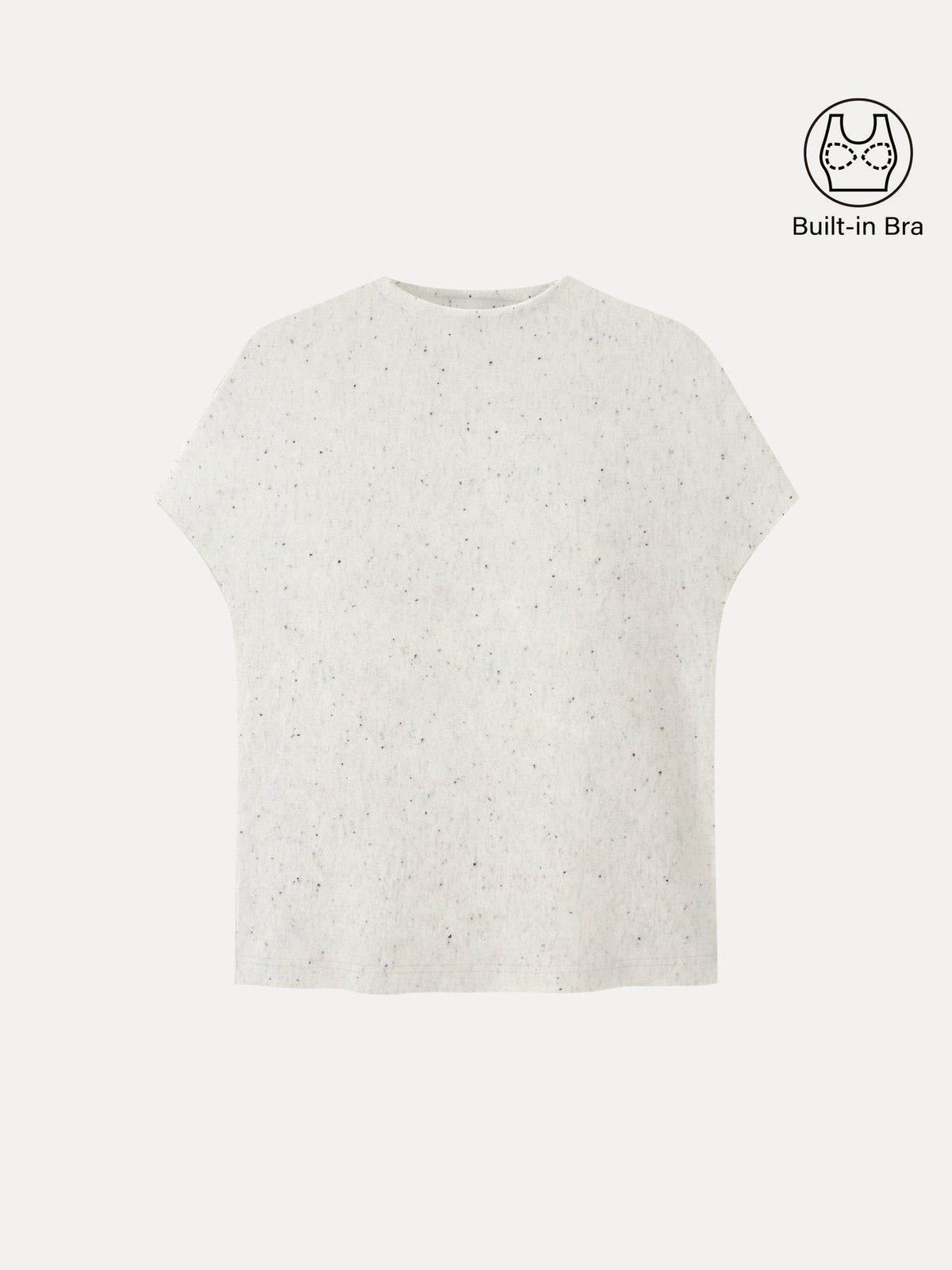 LiteWarm Mock Neck Short Sleeve Built-In Bra Top — original photo 13
