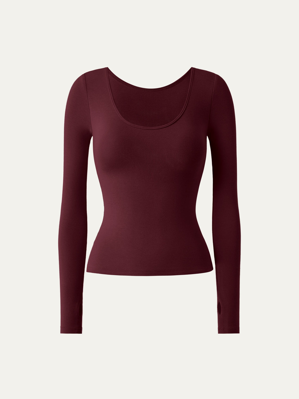 Lyocell-Wool Round Neck Long Sleeve Reversible Top — original photo 13