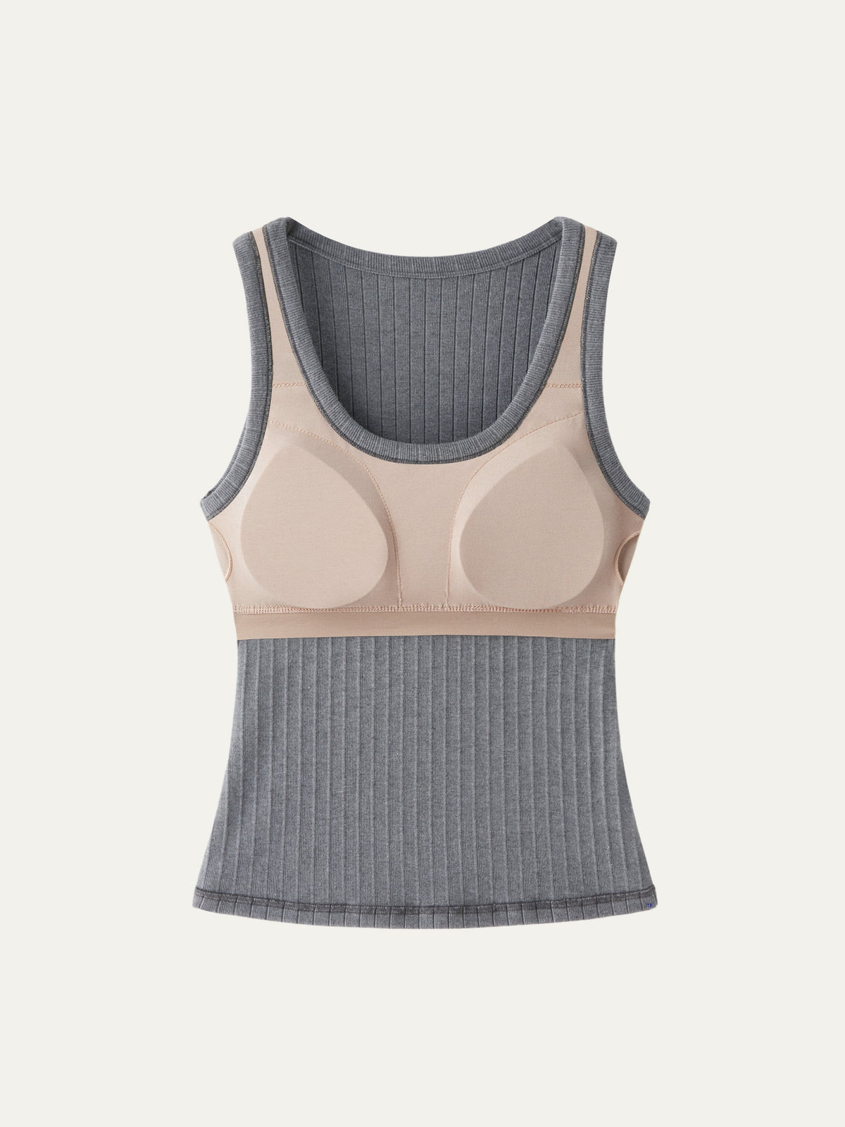 MaxWarm Wide Ribbed U-Neck Sleeveless Built-In Bra Top — original photo 7