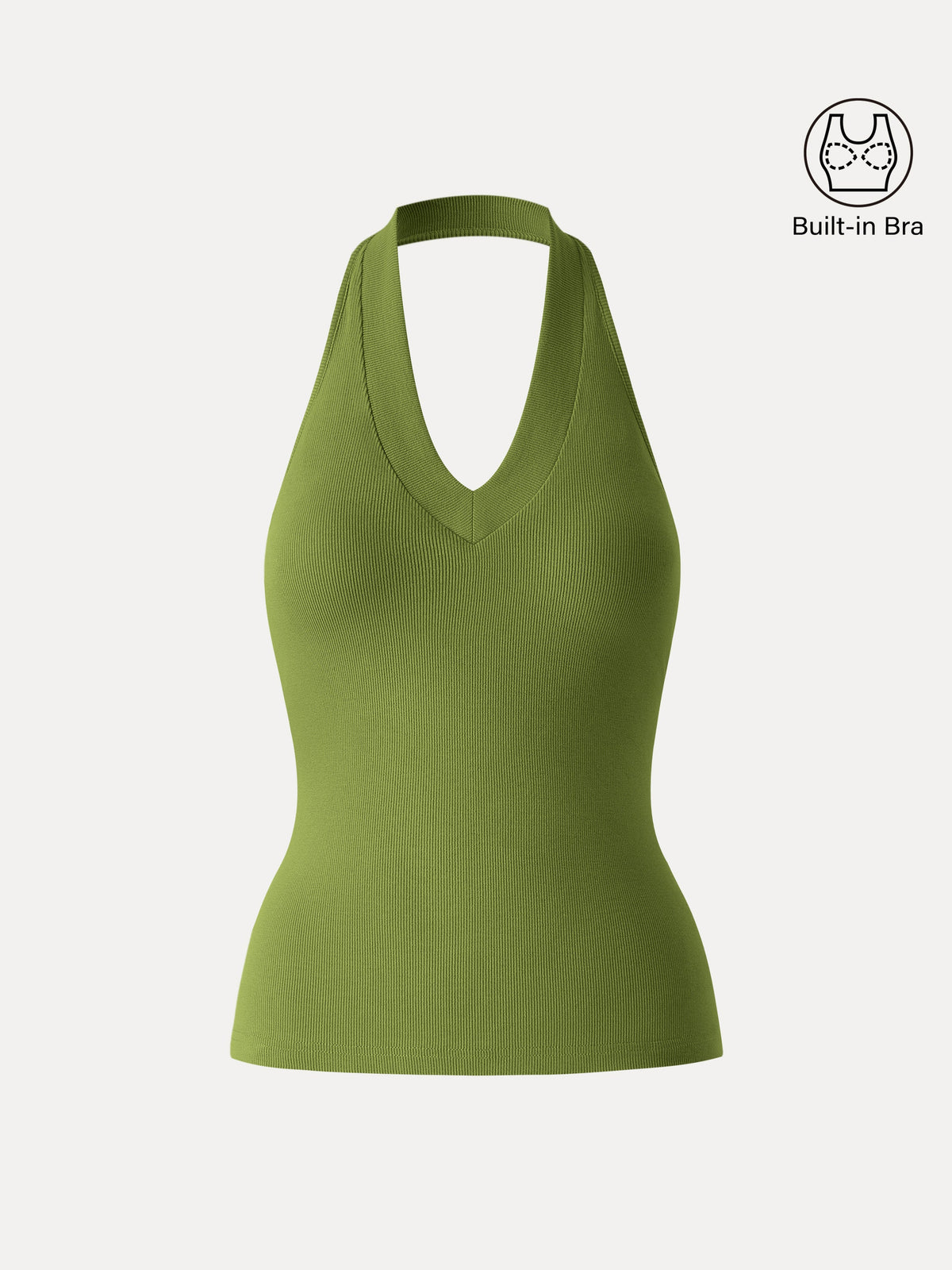 Plantive Halter Neck Open Back Built-In Bra Tank — original photo 9