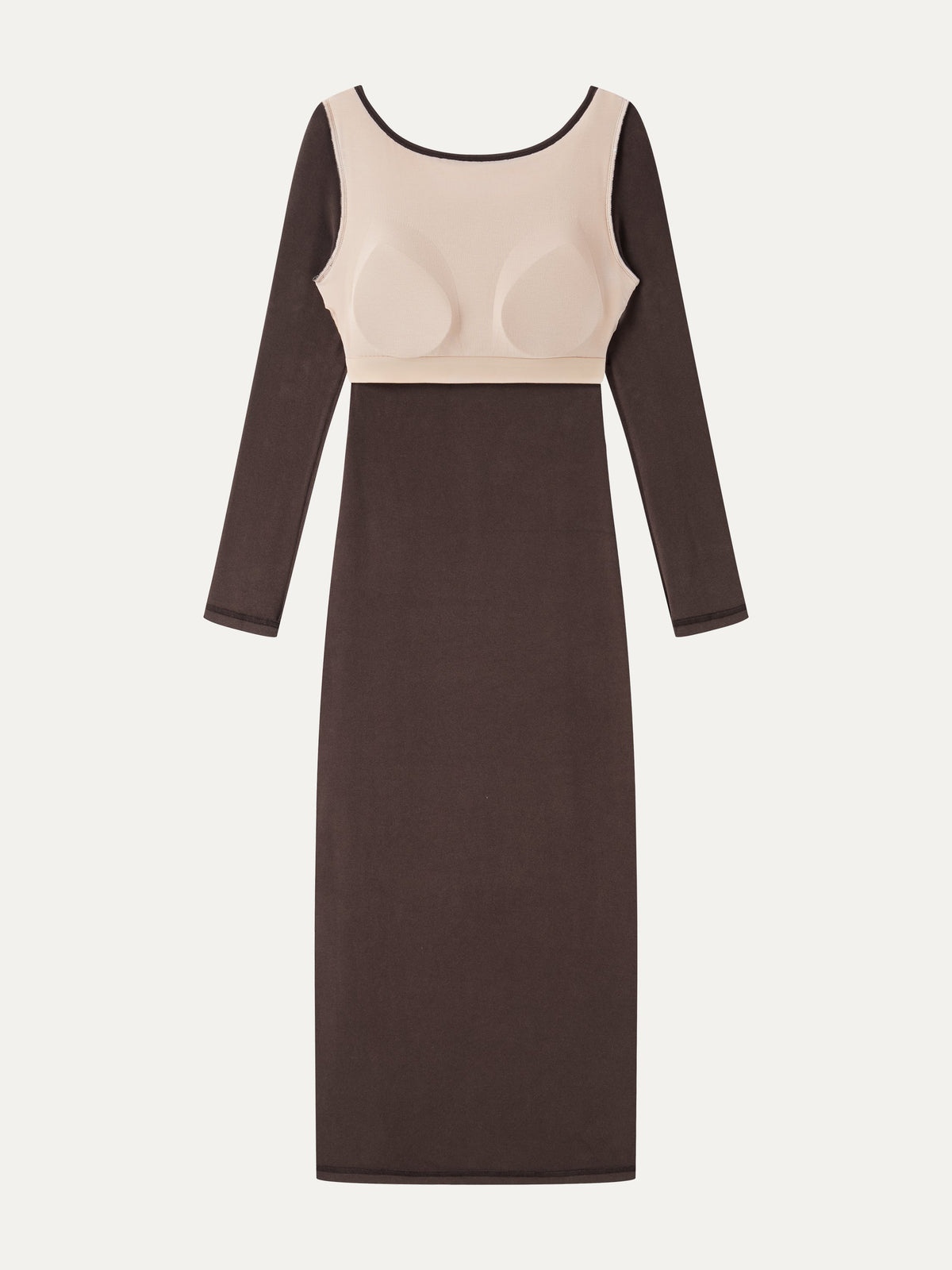 ProWarm Boatneck Open-Back Midi Built-In Bra Dress — original photo 4