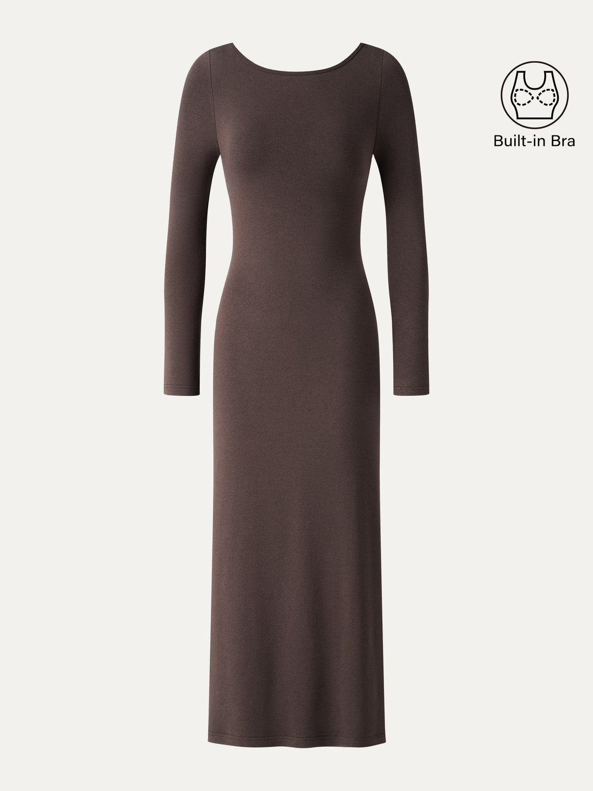 ProWarm Boatneck Open-Back Midi Built-In Bra Dress — original photo 5